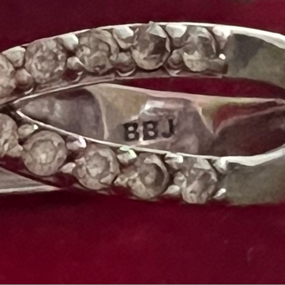 BBJ .925 Heart Cut CZ Ring Set - Picture 3 of 4